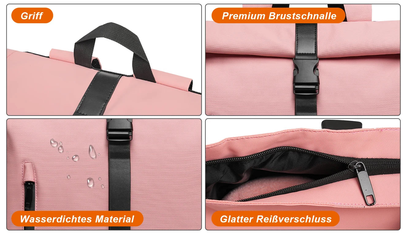22L Diebstahlsicherer Reiserucksack für Laptop, Mehrfächer-Leichtgewicht-Tagesrucksack für Herren und Damen, Schule, Outdoor, Sport, passend für 15,6-Zoll-Laptops, in 6 Farben