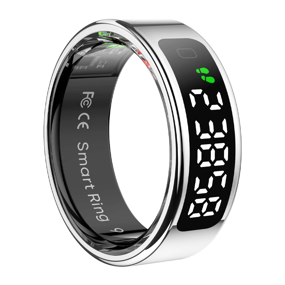 COLMI R12 Smart Ring 2025 mit Bildschirm und Touch, Wireless Charging, Gesundheitsmanager, 5 ATM wasserdicht für Männer Frauen