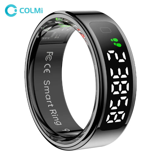 COLMI R12 Smart Ring 2025 mit Bildschirm und Touch, Wireless Charging, Gesundheitsmanager, 5 ATM wasserdicht für Männer Frauen