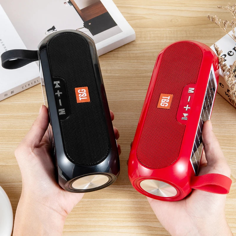 T&G TG182 Solar-Lade-Bluetooth-Lautsprecher,tragbare Säule,kabellose Stereo-Musik,Box Lautsprecher für draußen,Wasserfeste Lautsprecher