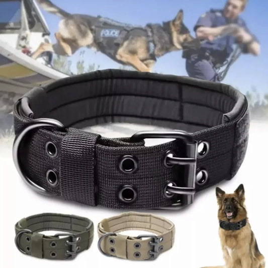 Verstellbares Hundehalsband,klassisch,reflektierend,für Training,Militär-Hundehalsband, Nylon,strapazierfähig,taktisches Hundehalsband,Deutscher Schäferhund