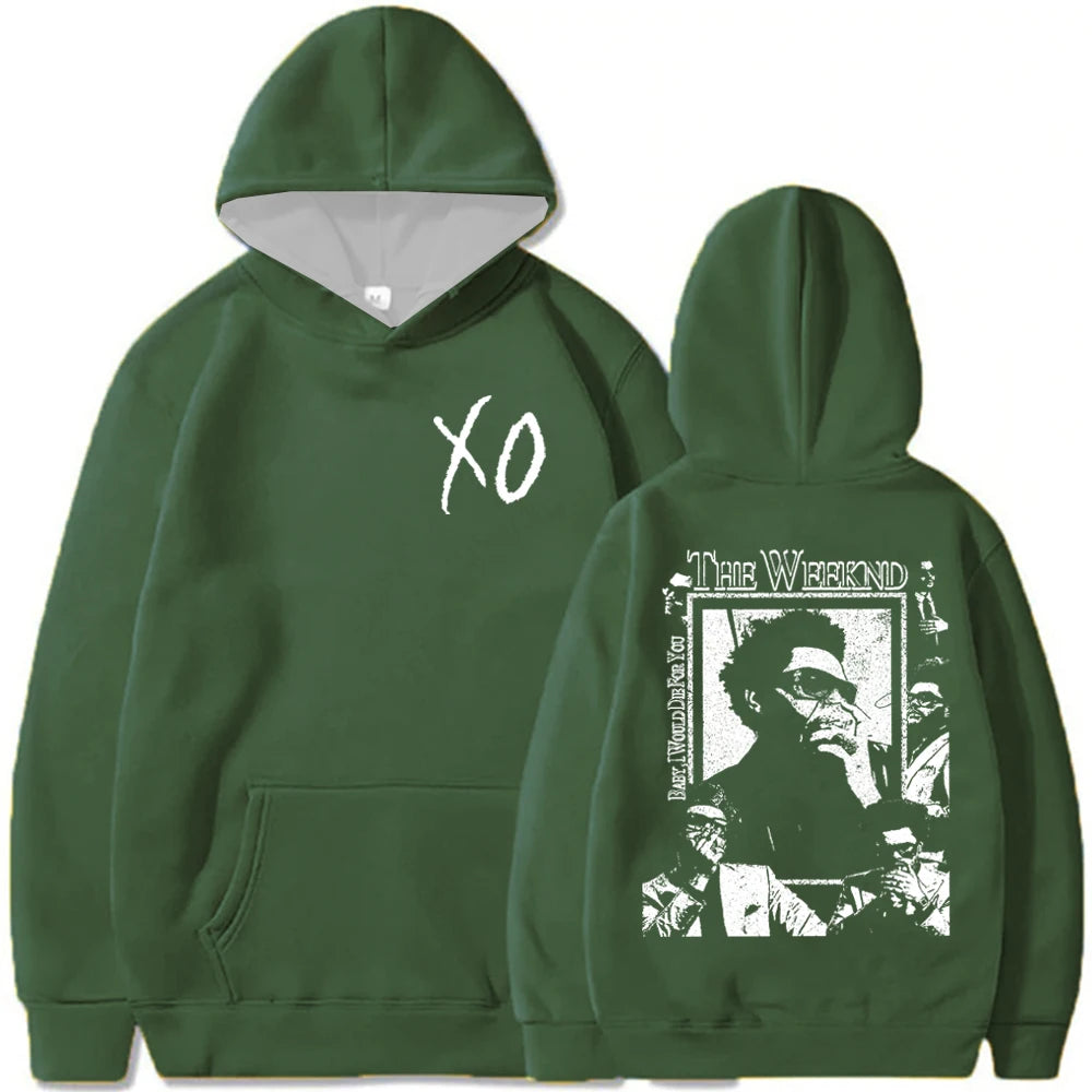 The Weeknd Music Tour XO Print Merch Fans Hadiah Adult Kids Pullover Hoodies Soft Comfy Stylish Loose-Fit Großer Herbstwinter