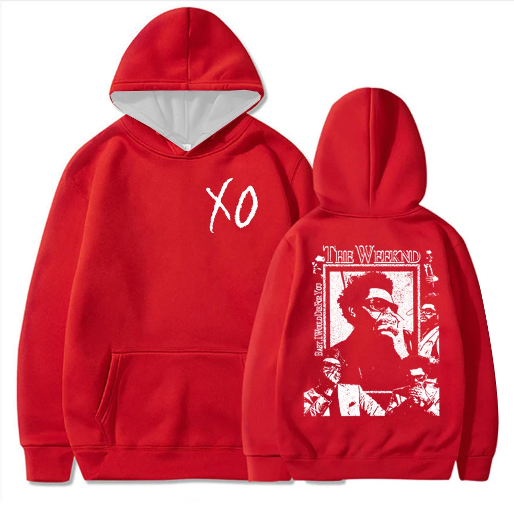 The Weeknd Music Tour XO Print Merch Fans Hadiah Adult Kids Pullover Hoodies Soft Comfy Stylish Loose-Fit Großer Herbstwinter