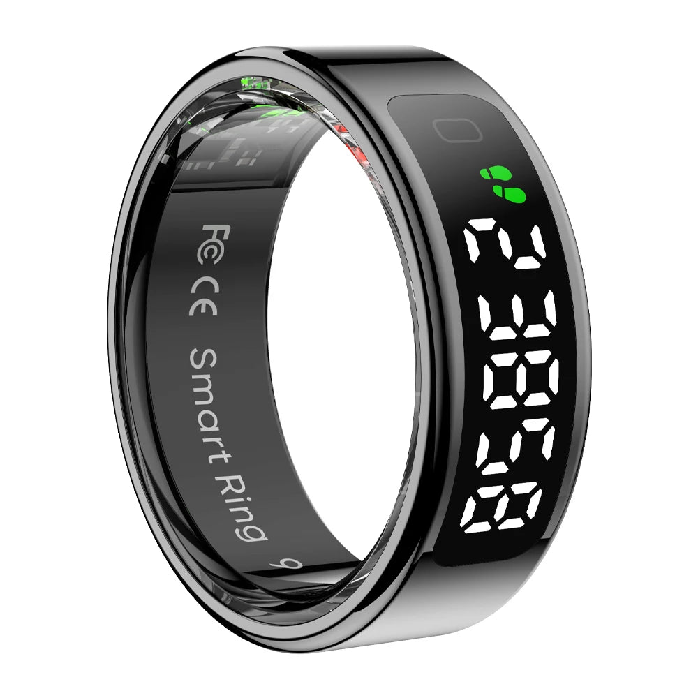 COLMI R12 Smart Ring 2025 mit Bildschirm und Touch, Wireless Charging, Gesundheitsmanager, 5 ATM wasserdicht für Männer Frauen