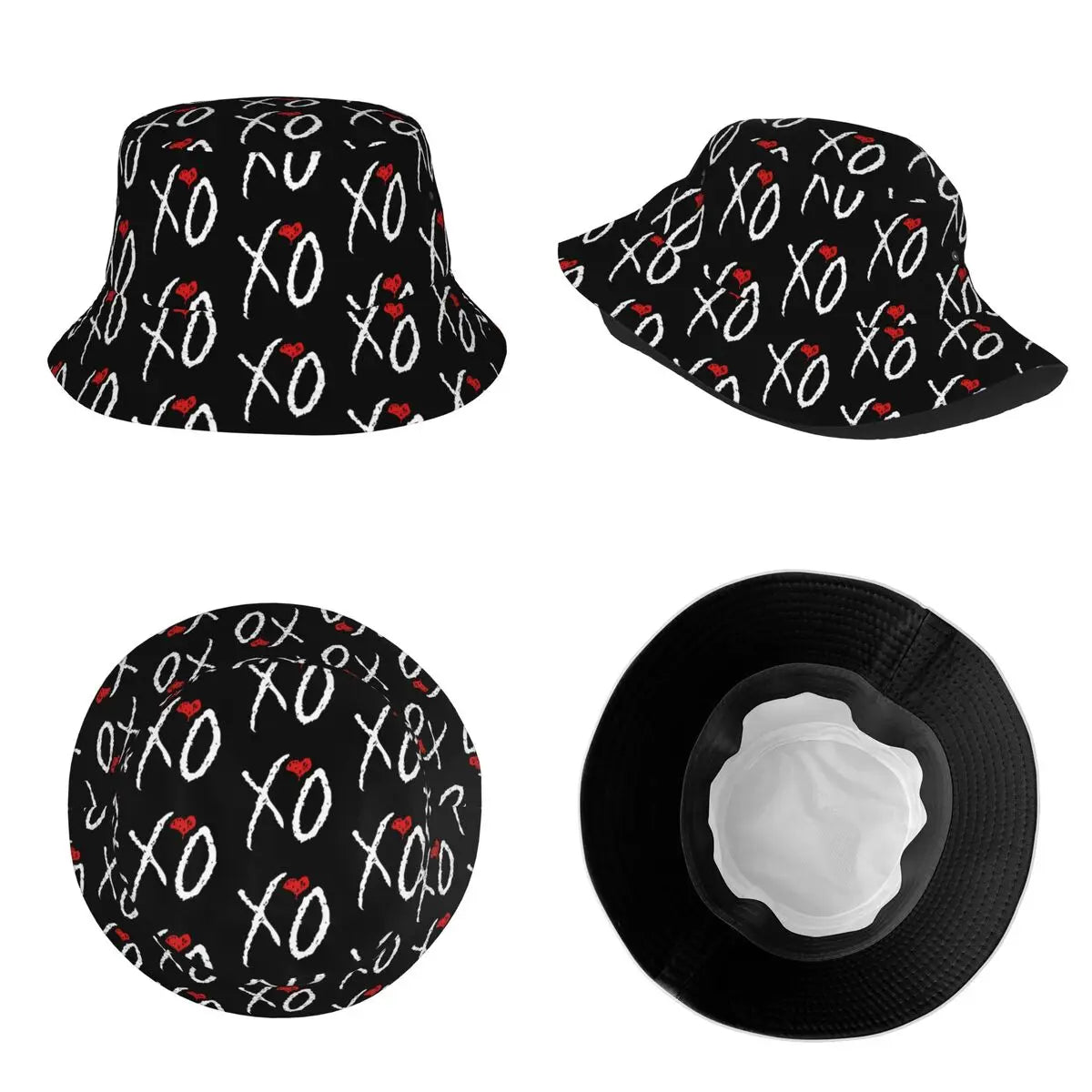 The Weeknd Logo Bucket Hüte Sommer Strand Urlaub Getaway Rock Punk Musik Angeln Fischer Hut für Camping Männer Frauen Bob Hut