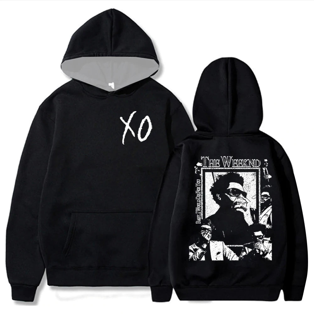 The Weeknd Music Tour XO Print Merch Fans Hadiah Adult Kids Pullover Hoodies Soft Comfy Stylish Loose-Fit Großer Herbstwinter