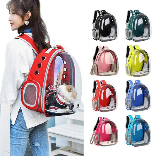 Kapsel Bubble Haustier Rucksack kleine Katze Haustier Trage Rucksack Transparente Tier Welpen Kitty Vogel atmungsaktive Haustierträger für Reisen