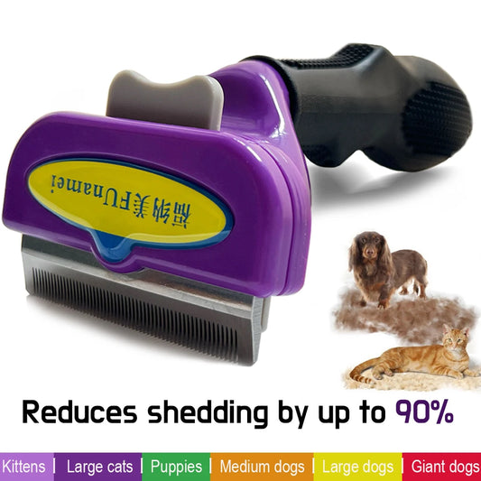 Katzenbürste für lange Haare,Haustier-Enthaarungswerkzeug für Hunde und Katzen,kurzer Katzenkamm,Hundehaar...